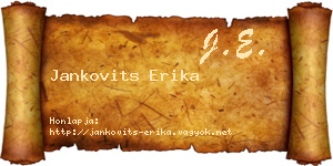 Jankovits Erika névjegykártya